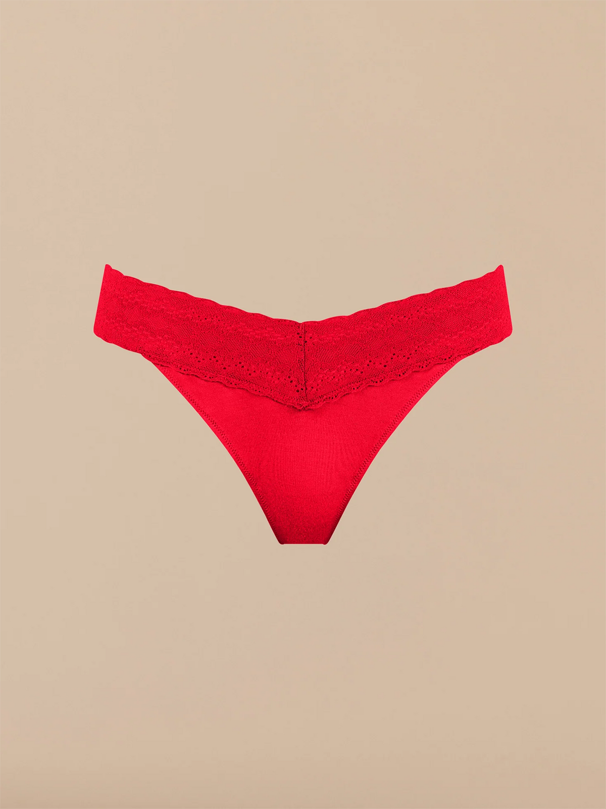 UltraModal™ Lace V-Front Thong | Chili Red
