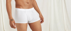 Stretch Cotton Trunk w/ Fly | White