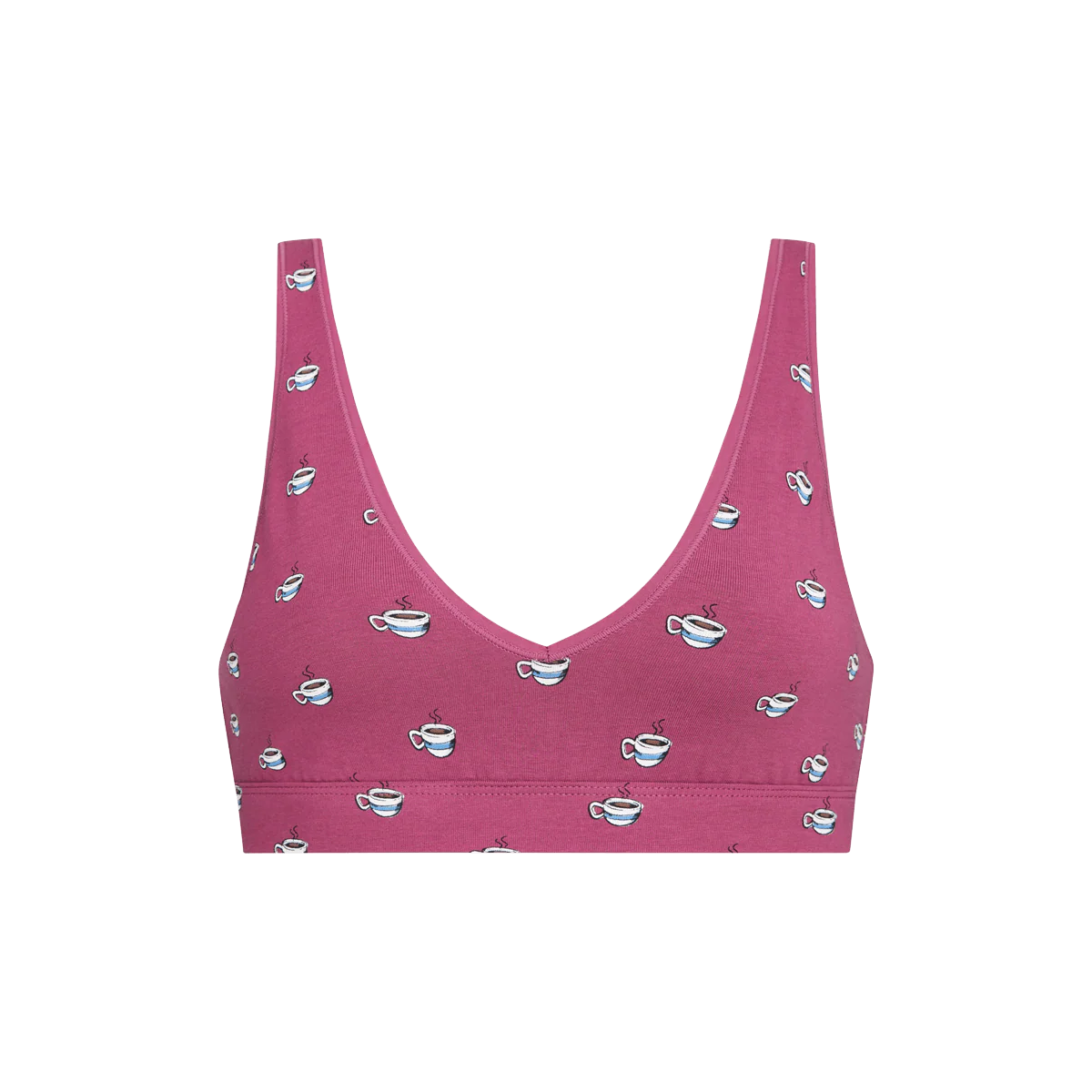 Stretch Cotton V-Neck Bralette | Cozy Cups