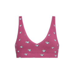 Stretch Cotton V-Neck Bralette | Cozy Cups