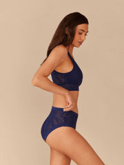 All Over Lace Scoop Bralette | Midnight Navy