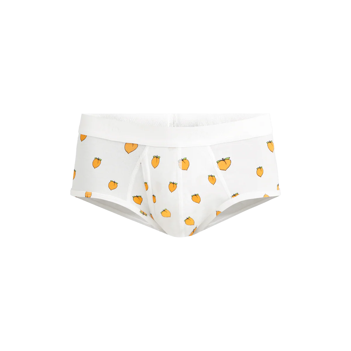 Stretch Cotton Brief w/ Fly | Peaches