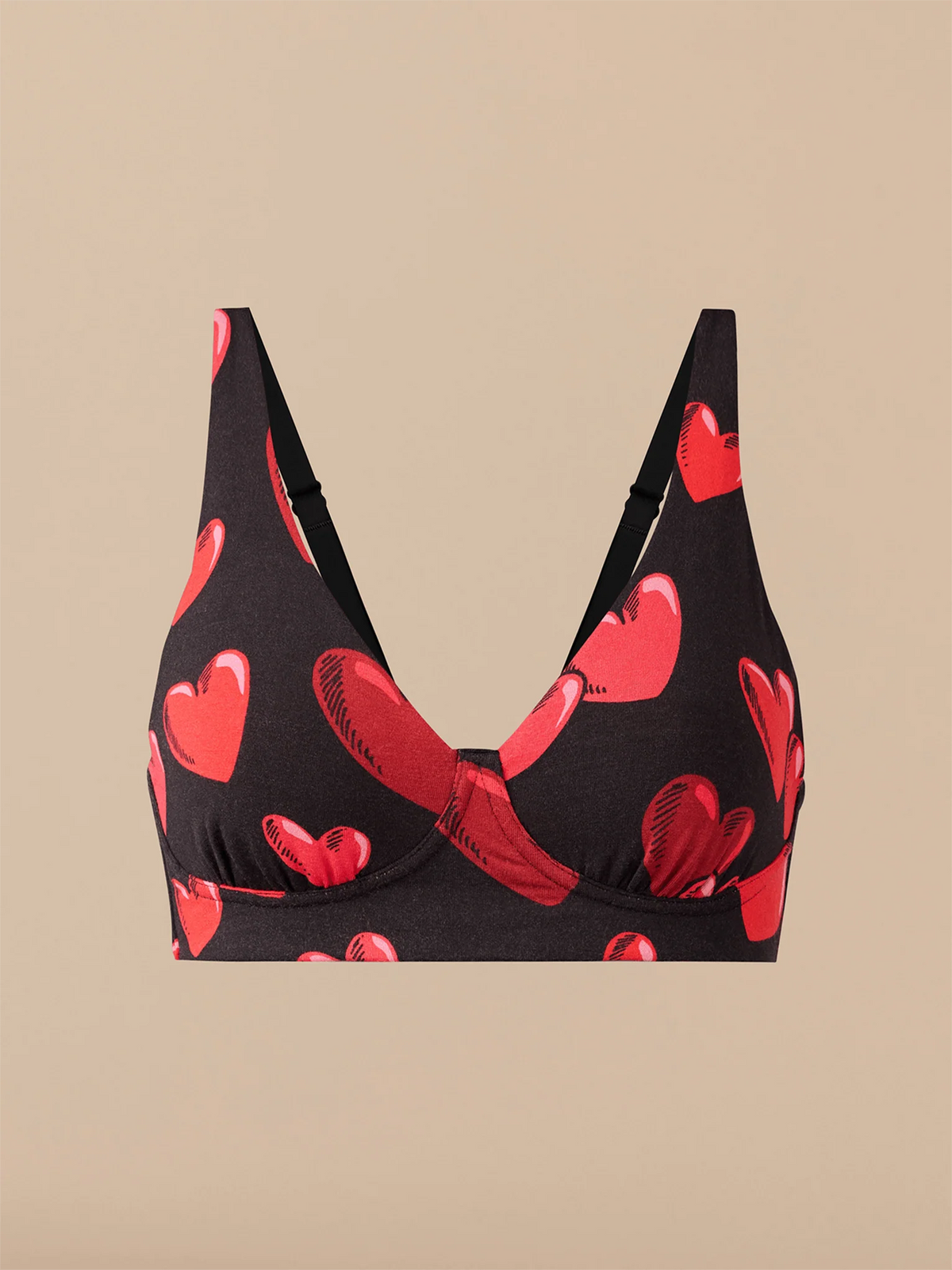 UltraModal™ FeelFree Longline Bralette | Floating Hearts