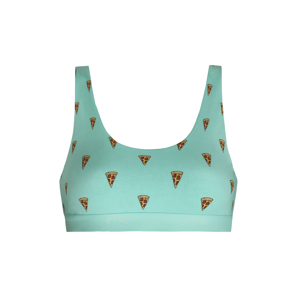 Stretch Cotton Scoop Bralette | Pizza