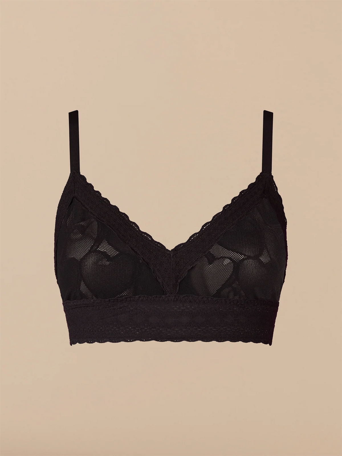 All Over Lace Longline Bralette | Black Hearts