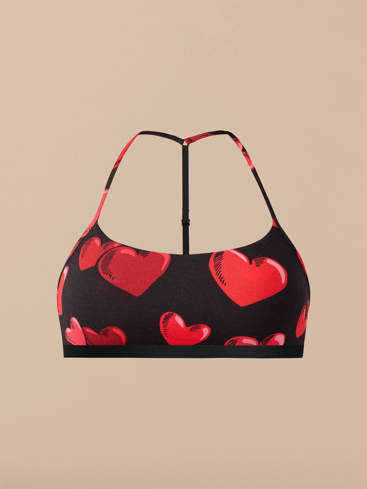 UltraModal™ Core T-Back Bralette | Floating Hearts