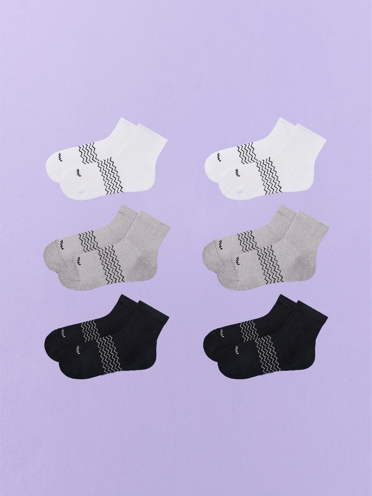 Essential Quarter Sock 6-Pack | White/Heather Grey/Black Pack