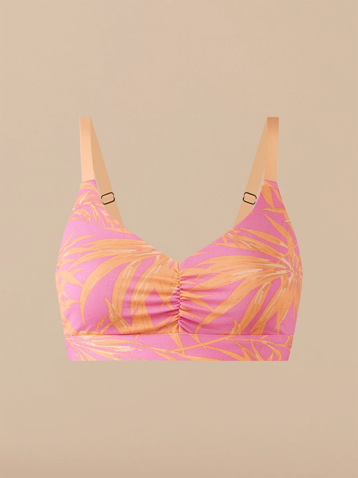Curvy UltraModal™ FeelFree Ruched Bralette | Warm Tropics