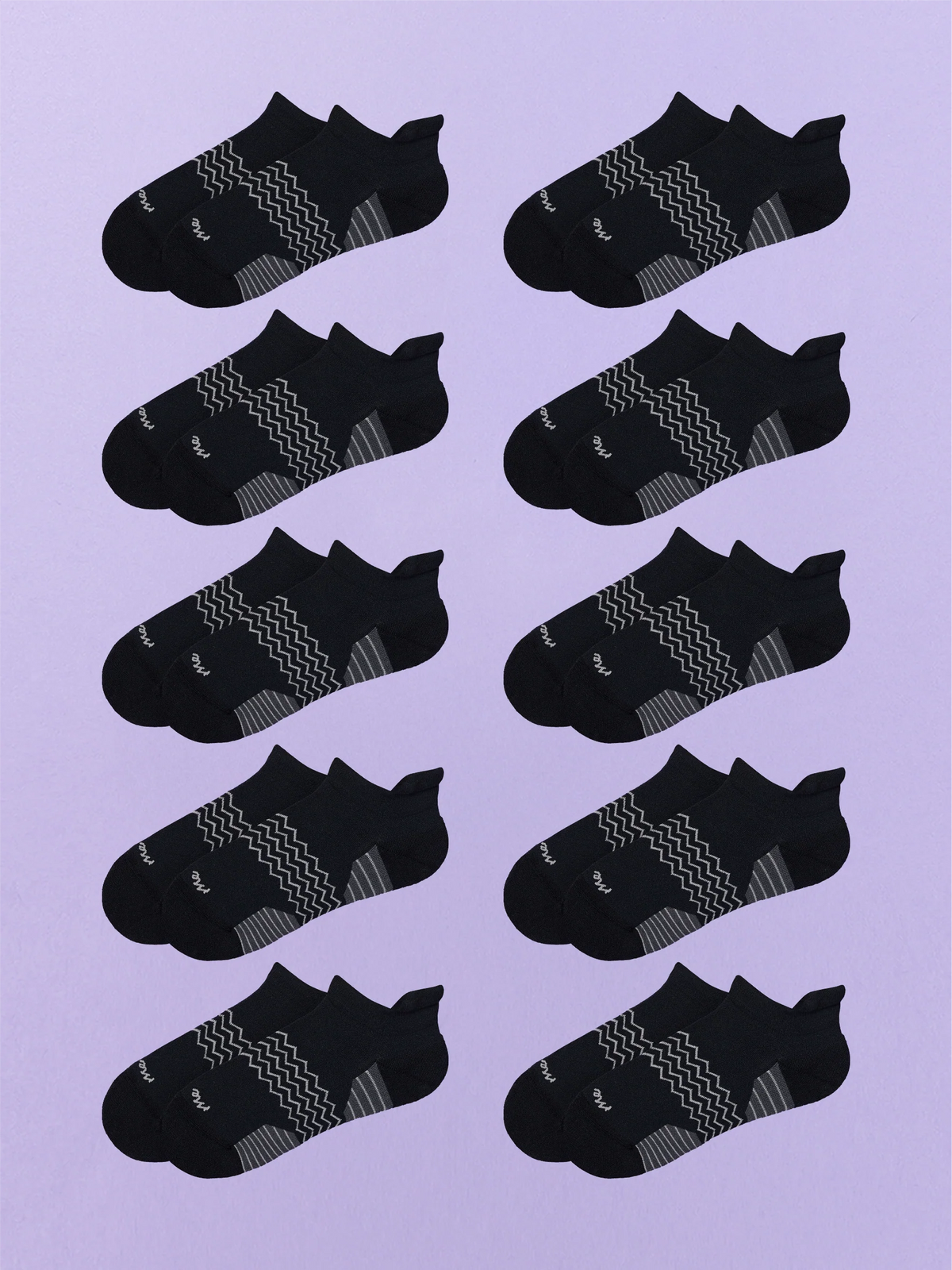 Active Ankle Sock 10-Pack | Black Pack