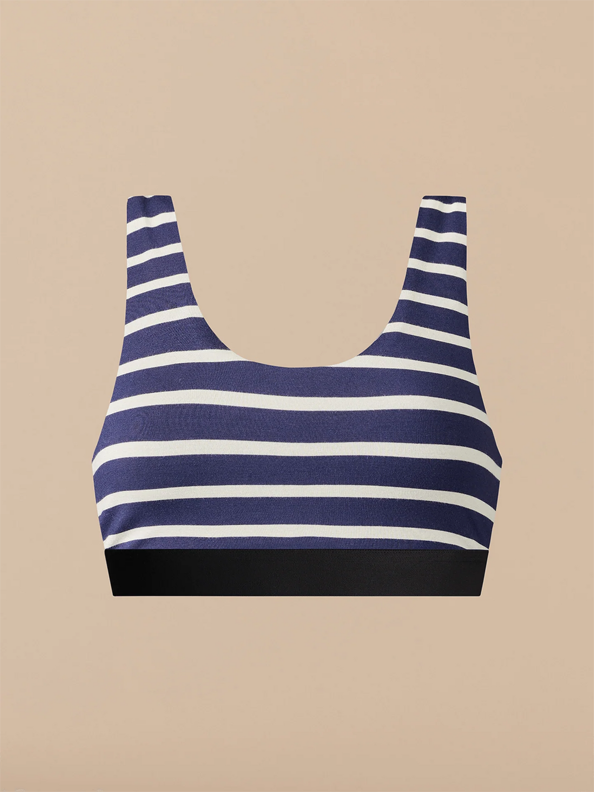 Curvy UltraModal™ Core Scoop Bralette | Navy Stripes
