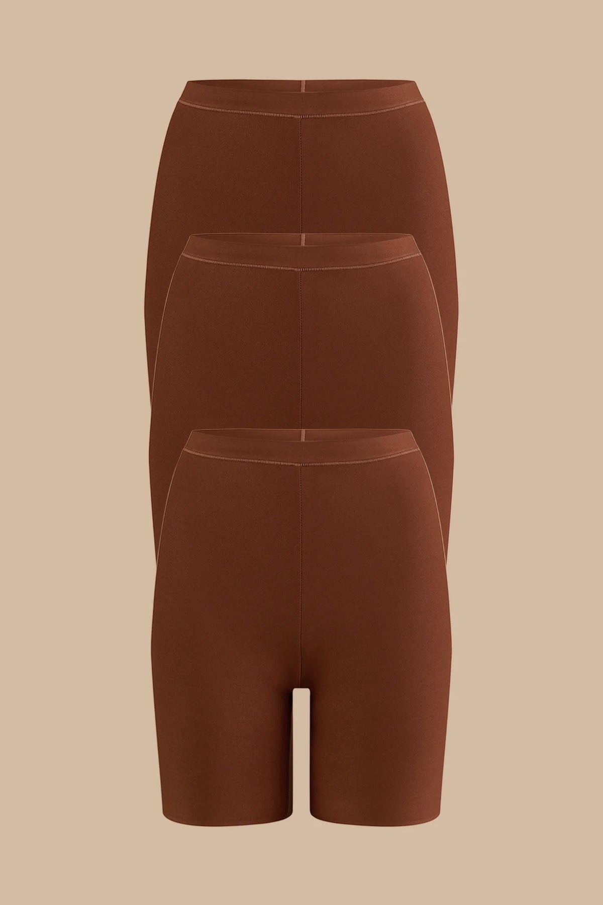 Seamless Long Boyshort 3-Pack | Espresso