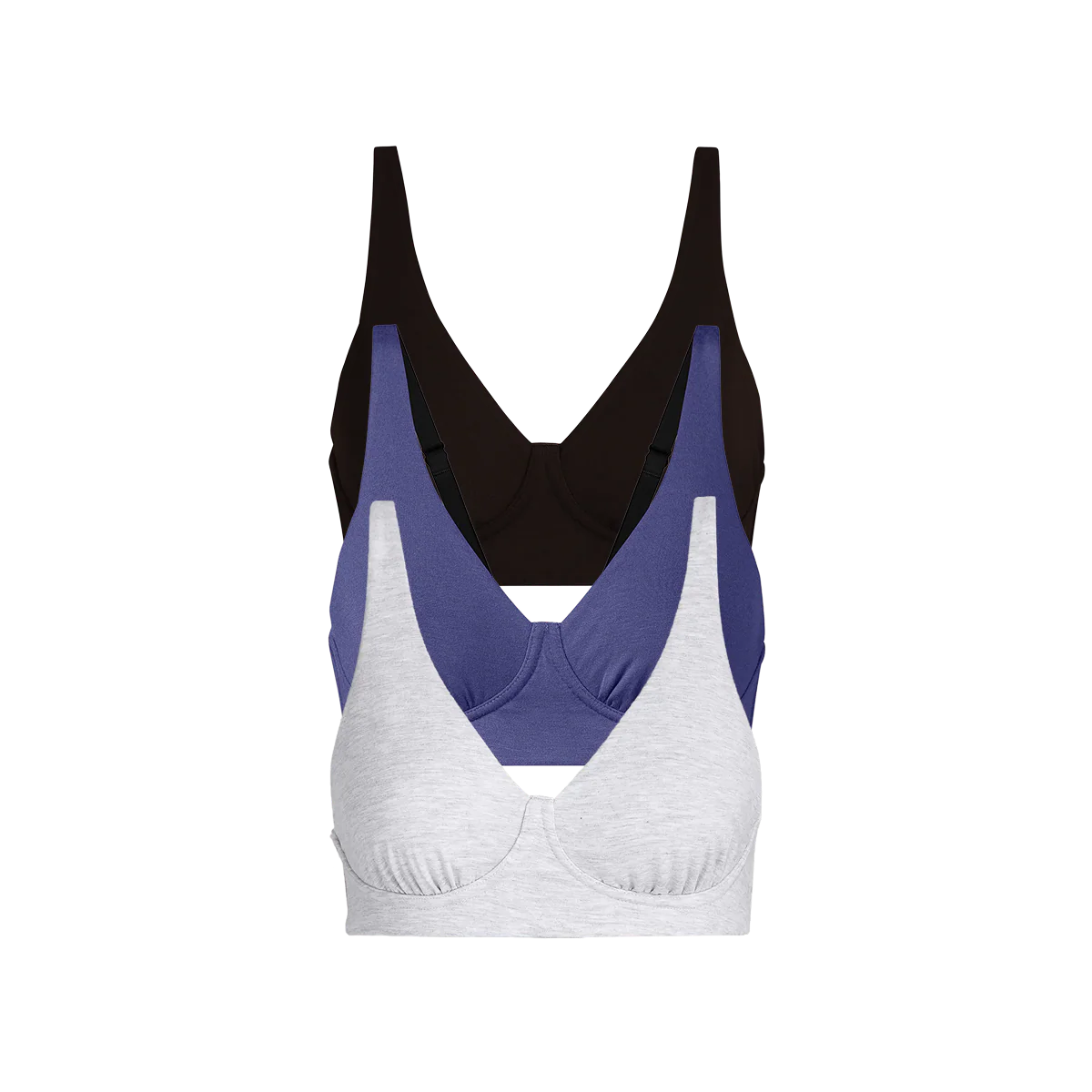 UltraModal™ FeelFree Longline Bralette 3-Pack | Classic Navy Pack