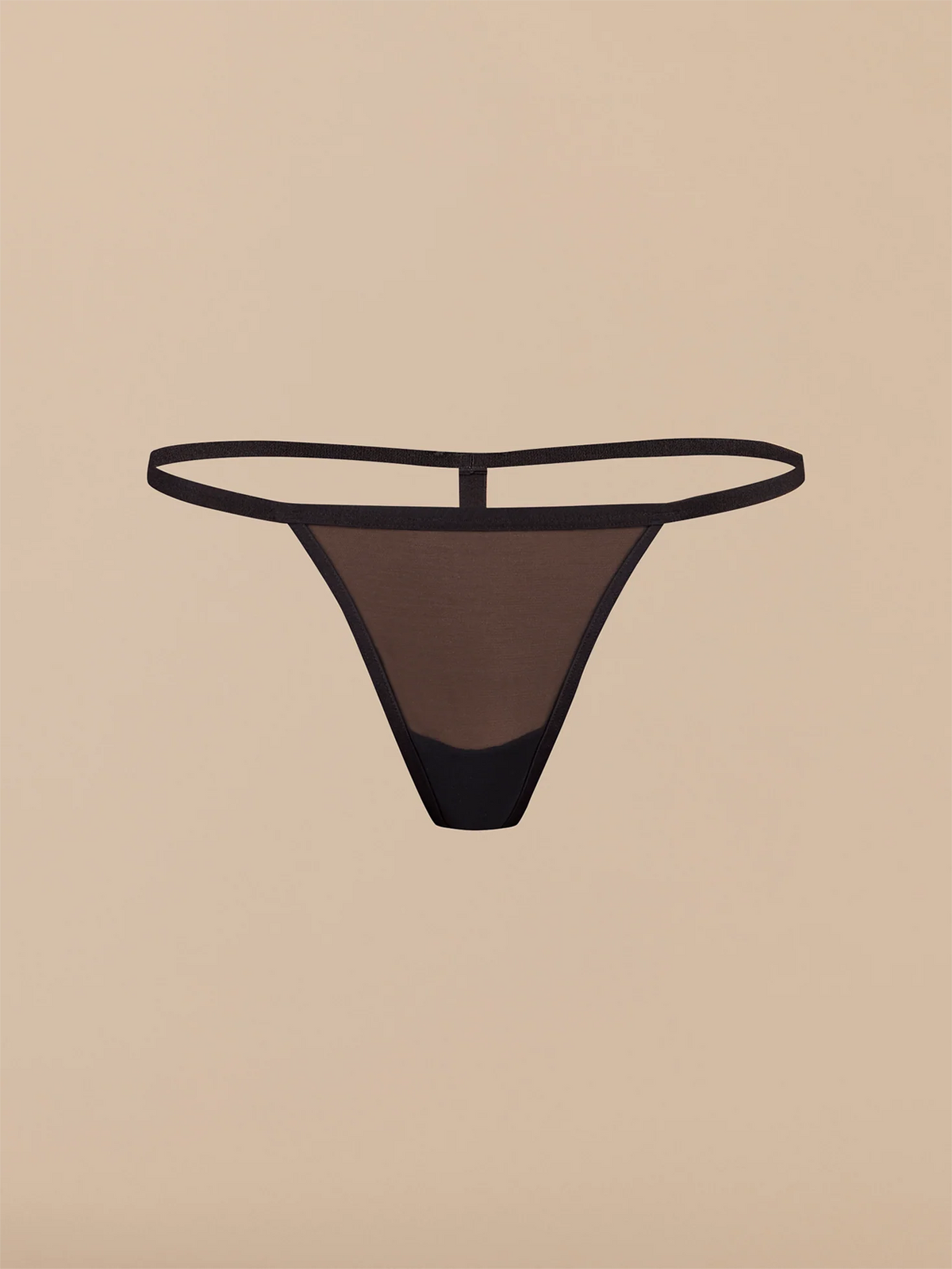 Women's Mesh String Thong | Black