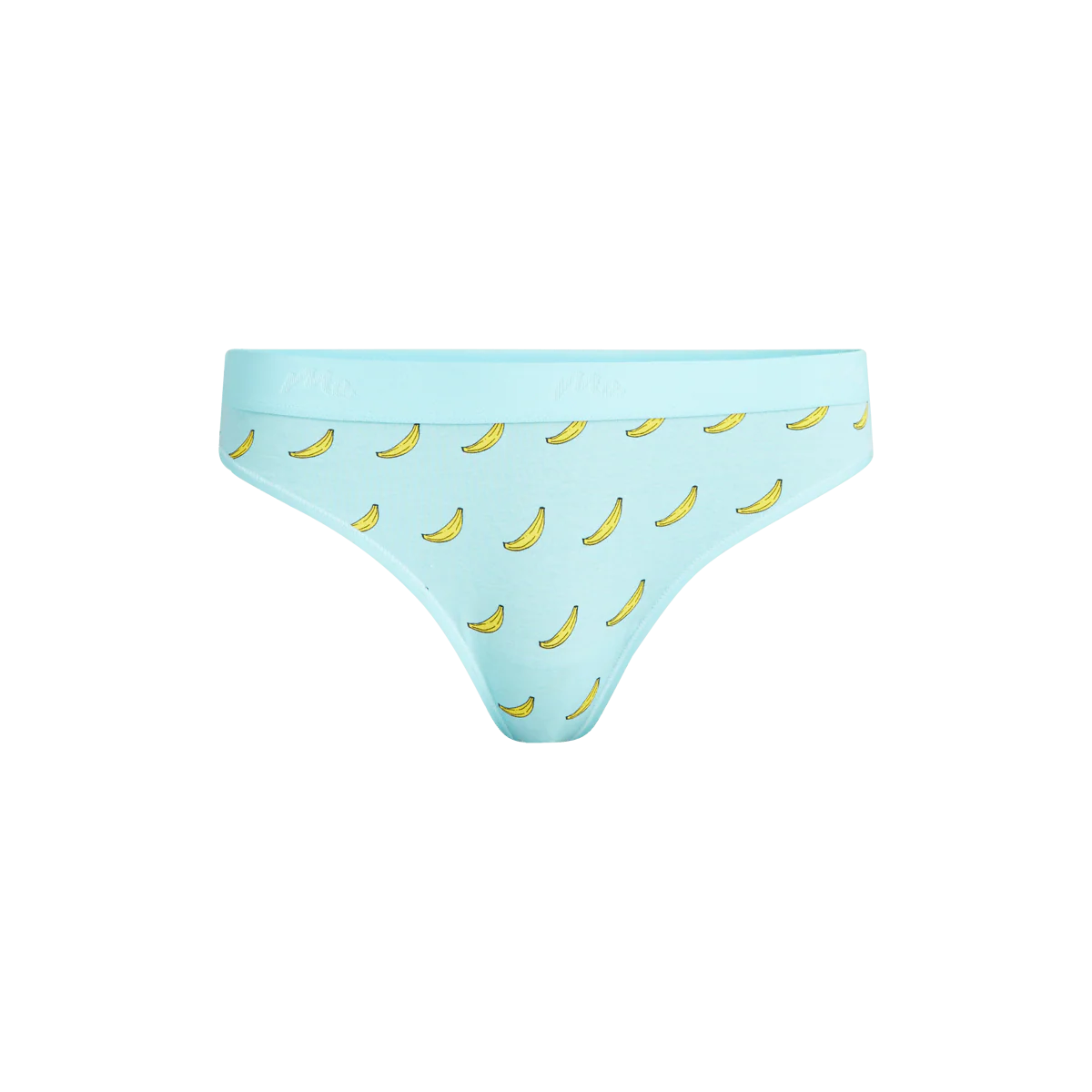 Stretch Cotton Mid-Rise Thong | Go Bananas