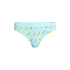 Stretch Cotton Mid-Rise Thong | Go Bananas