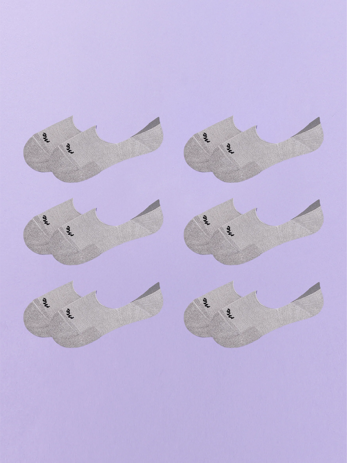 Essential No Show Sock 6-Pack | Heather Grey Pack