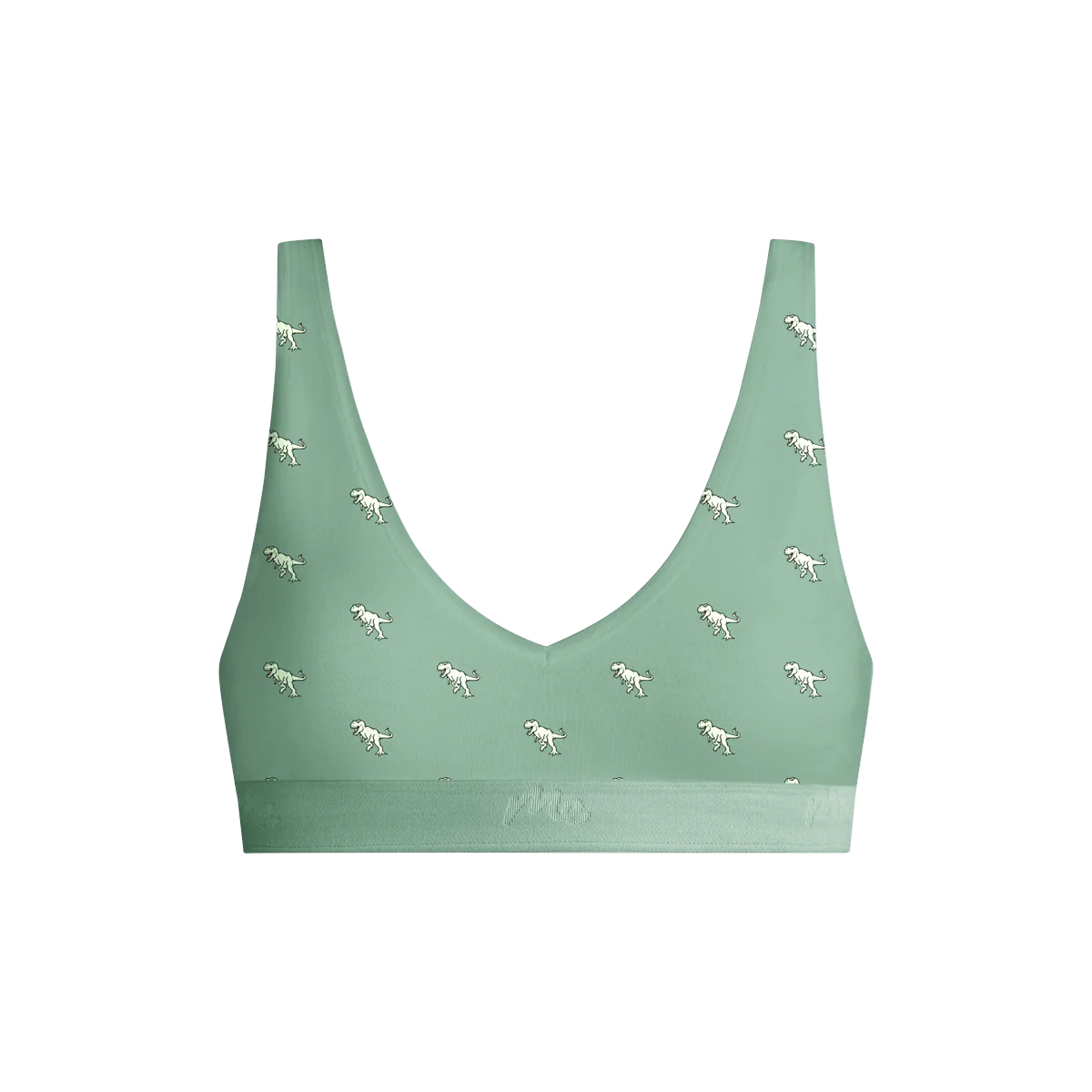 Stretch Cotton V-Neck Bralette | T-Rex
