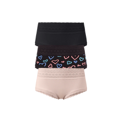 UltraModal™ Lace Hipster 3-Pack | Electric Hearts Pack