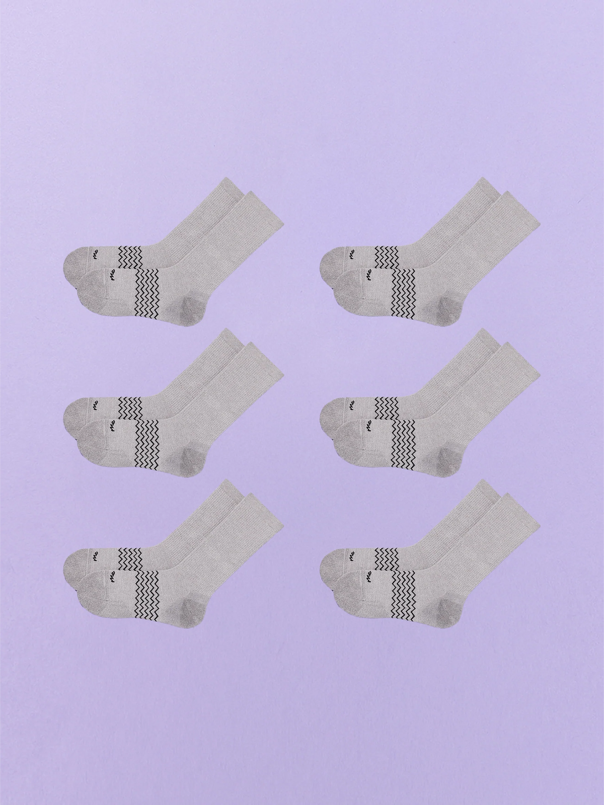 Essential Crew Sock 6-Pack | Heather Grey Pack