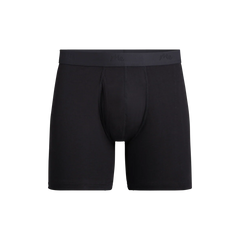 Stretch Cotton Boxer Brief w/ Fly | Black