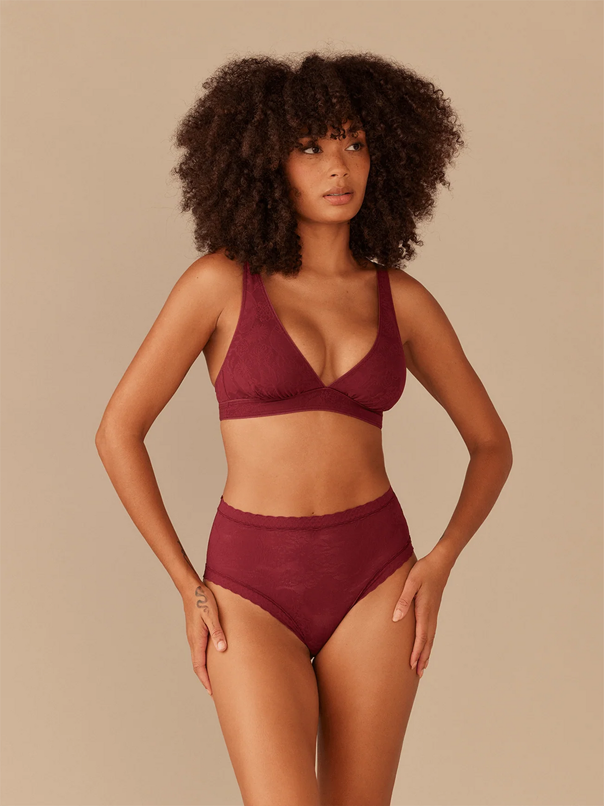 All Over Lace High-Waist Brief | Plum Dead Flowers
