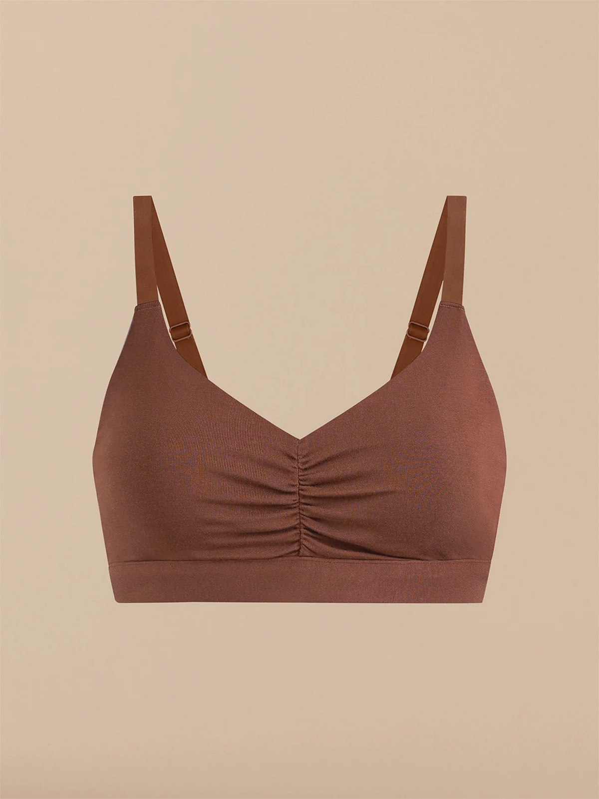 Curvy UltraModal™ FeelFree Ruched Bralette | Walnut Shell/Walnut Shell