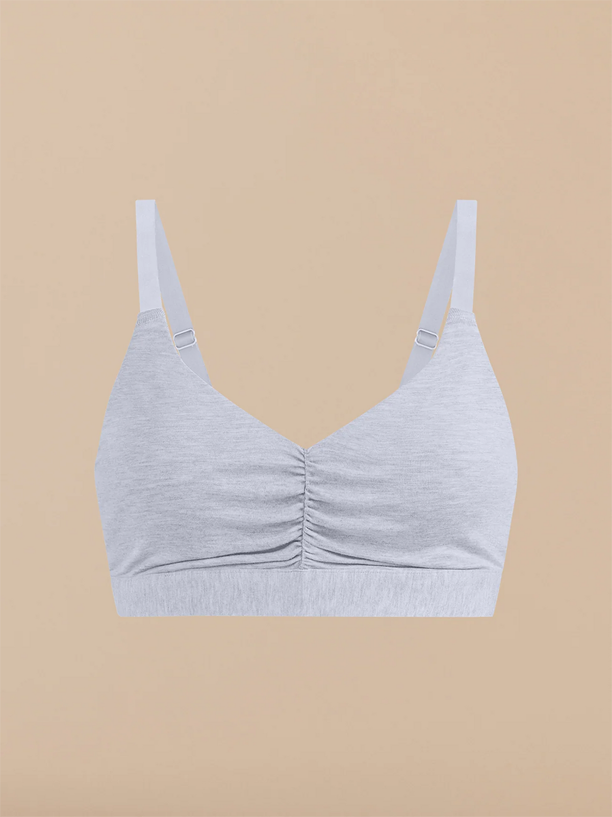 Curvy UltraModal™ FeelFree Ruched Bralette | Heather Grey/Heather Grey