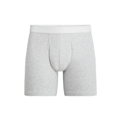 Stretch Cotton Boxer Brief w/ Fly | Heather Grey