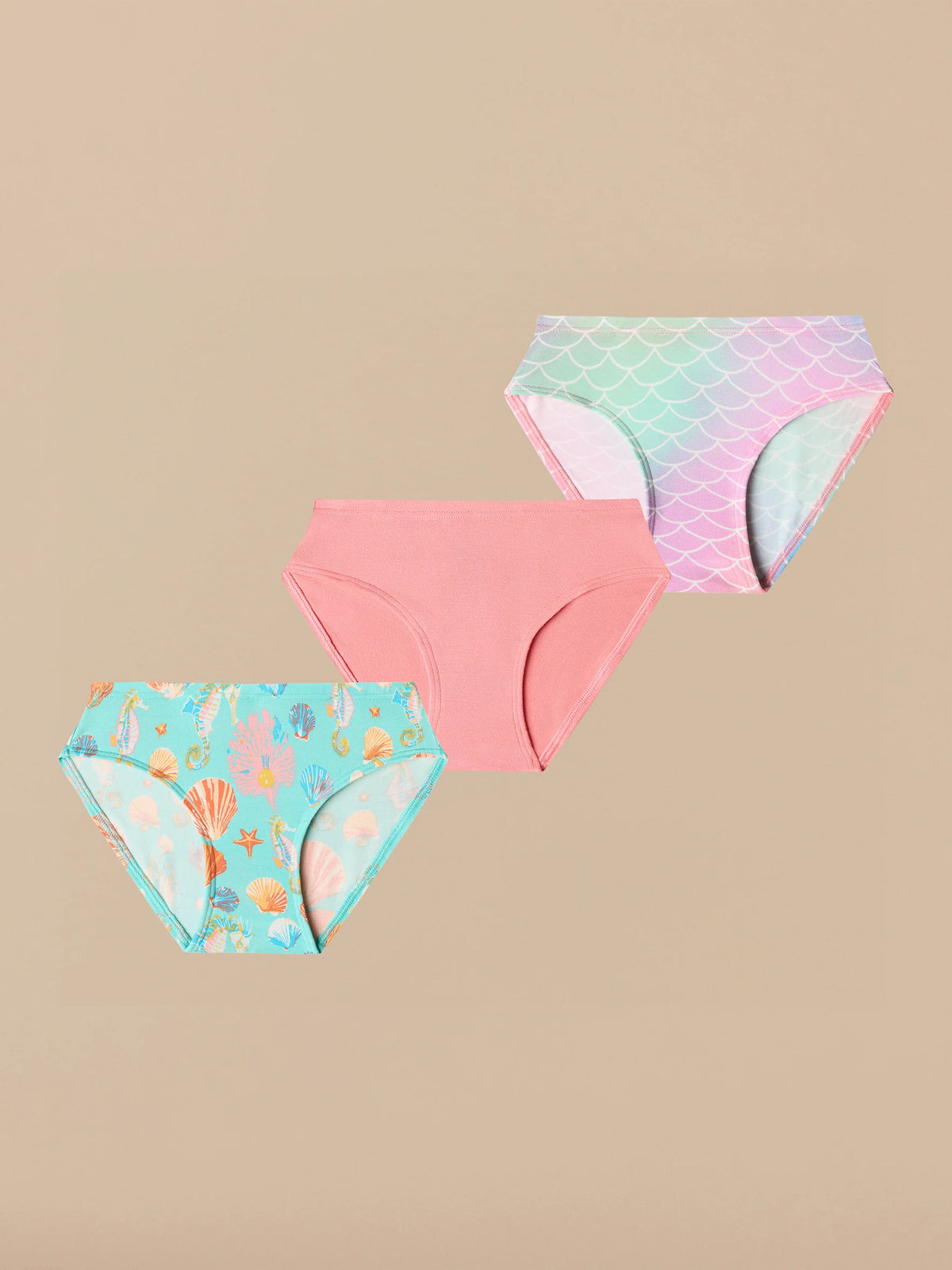 UltraModal™ Kids FeelFree Girls Bikini Brief 3-Pack | Seashore Pack