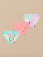 UltraModal™ Kids FeelFree Girls Bikini Brief 3-Pack | Seashore Pack