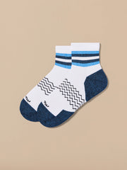 Essential Quarter Sock | White/Navy