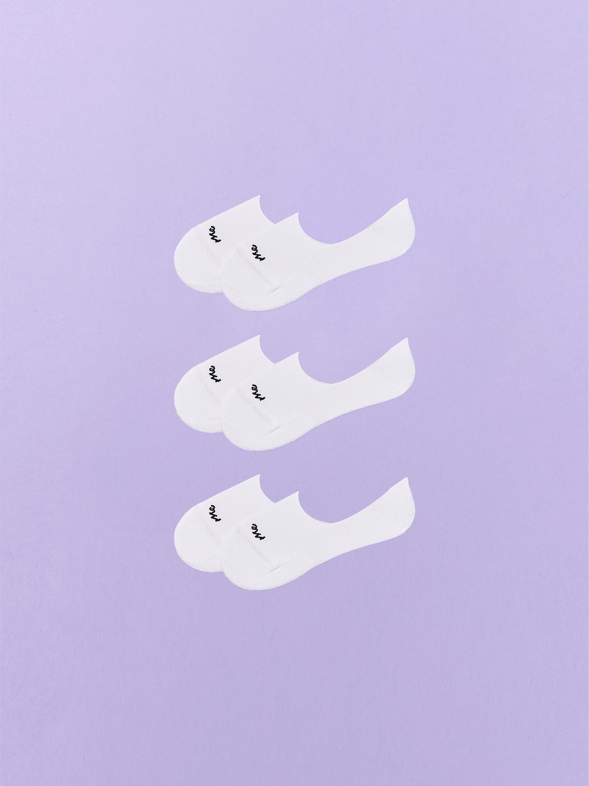Essential No Show Sock 3-Pack | White Pack