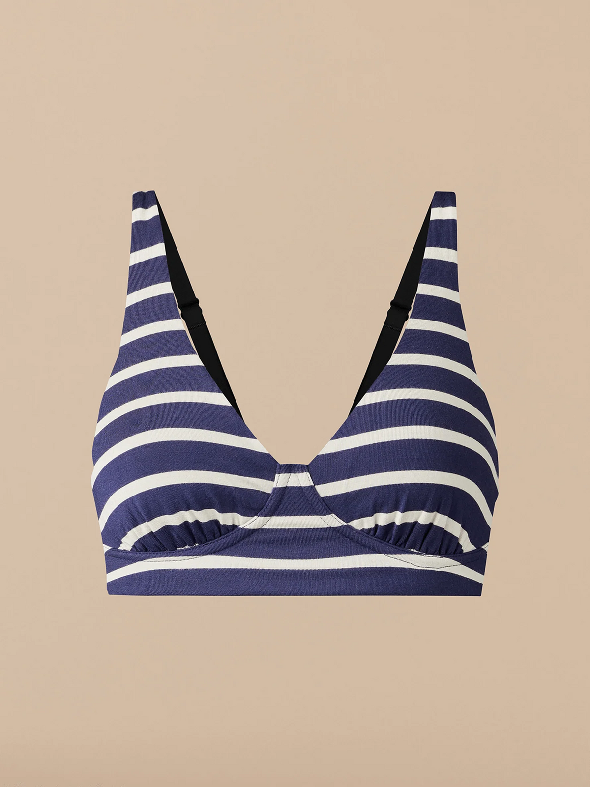 UltraModal™ FeelFree Longline Bralette | Navy Stripes