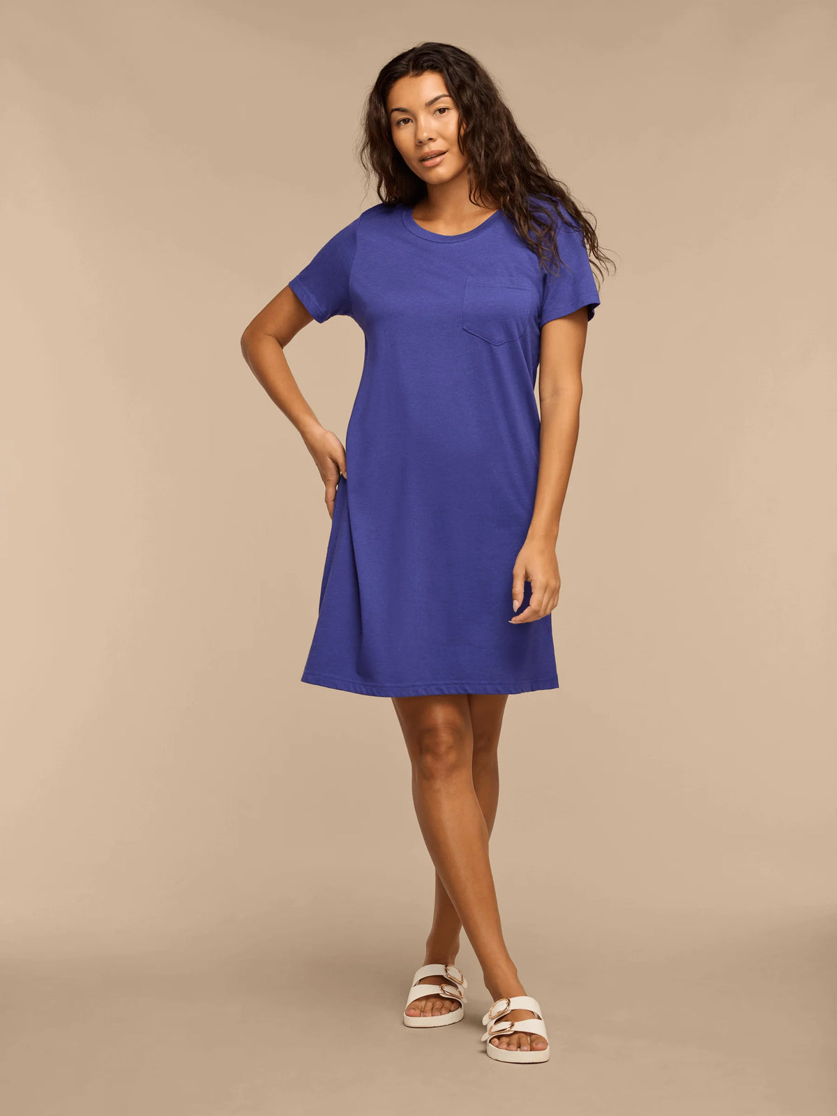 Daily Tee Dress | Berry Blue