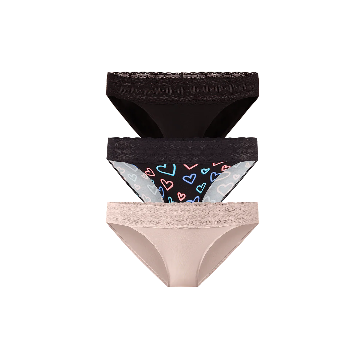 UltraModal™ Lace Bikini 3-Pack | Electric Hearts Pack