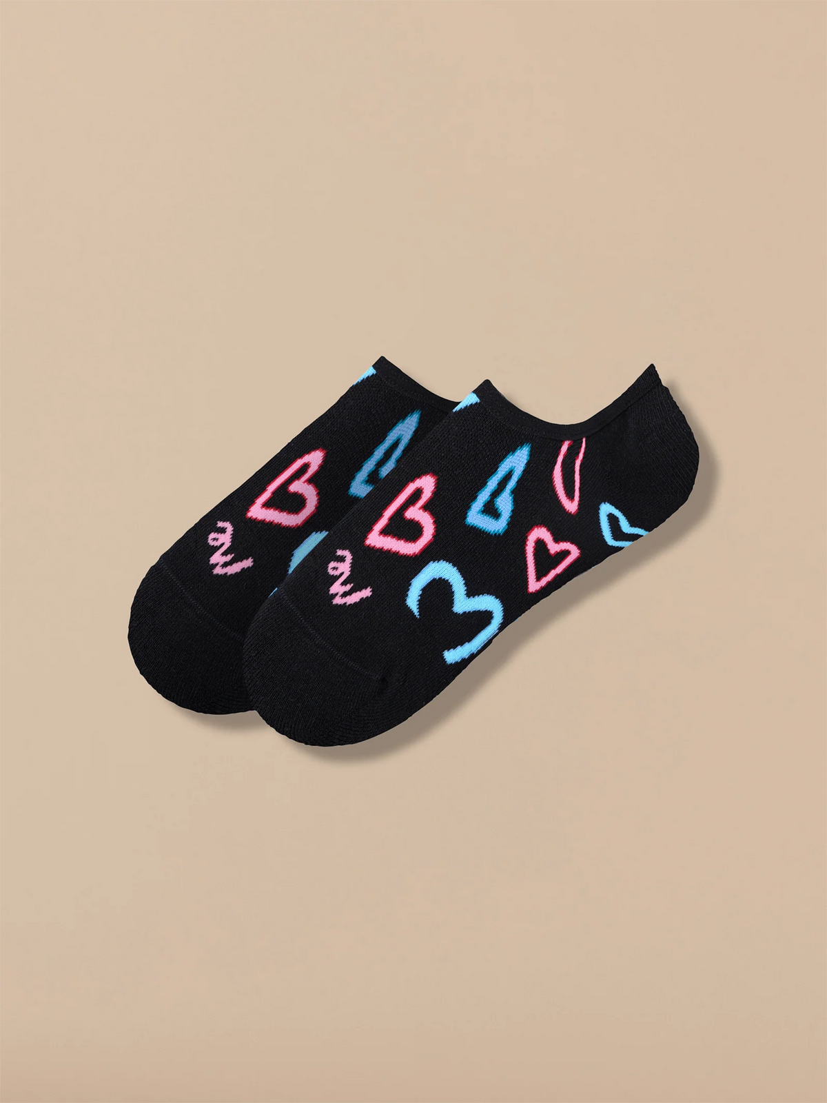 Heritage No Show Sock | Electric Hearts 2.0