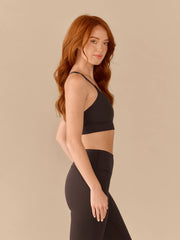 MoveMe Longline Sports Bra | Black