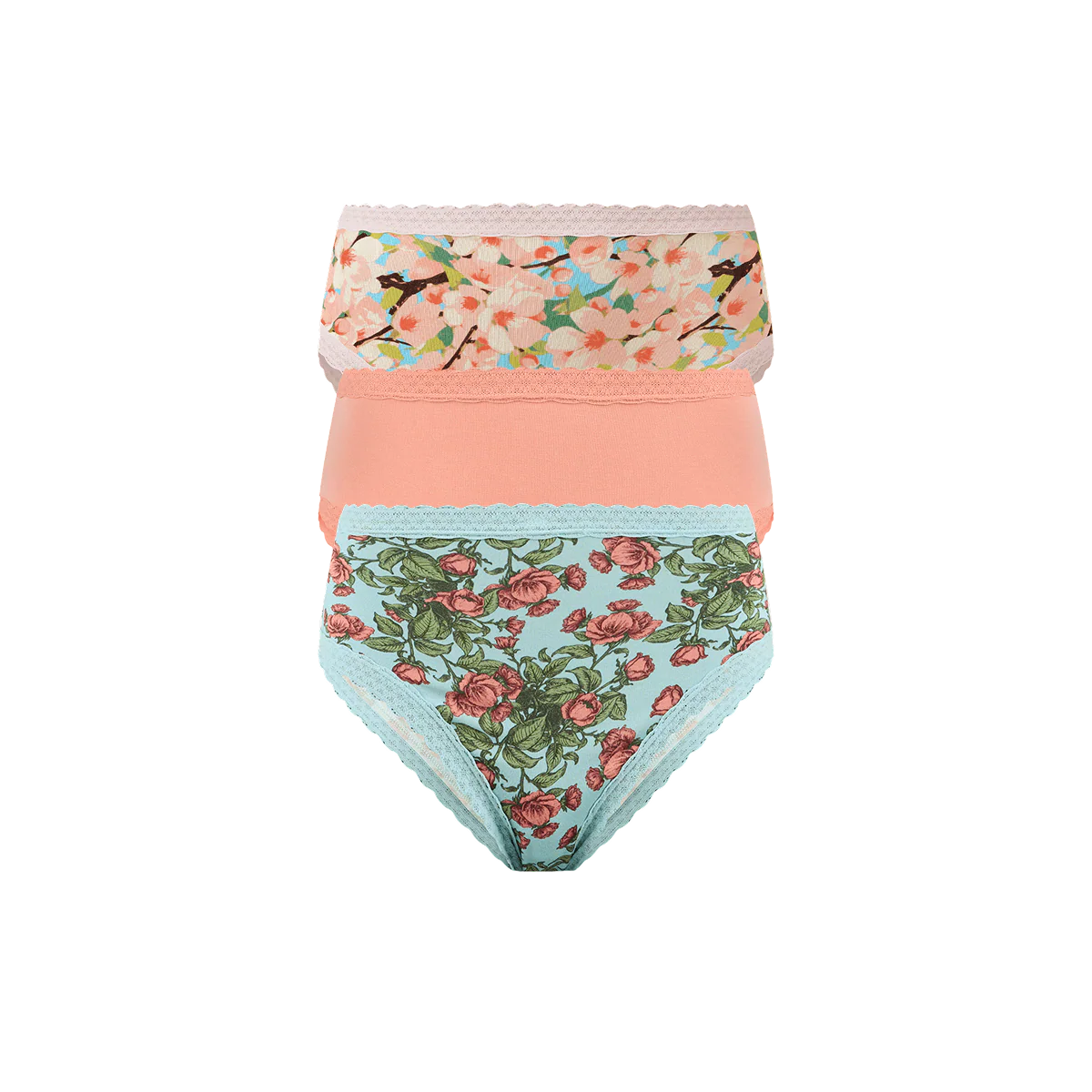 UltraModal™ Lace High Waisted Cheeky Bikini 3-Pack | Blossom Pack
