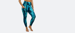 MoveMe Side Pocket Legging | Teal Tie Dye