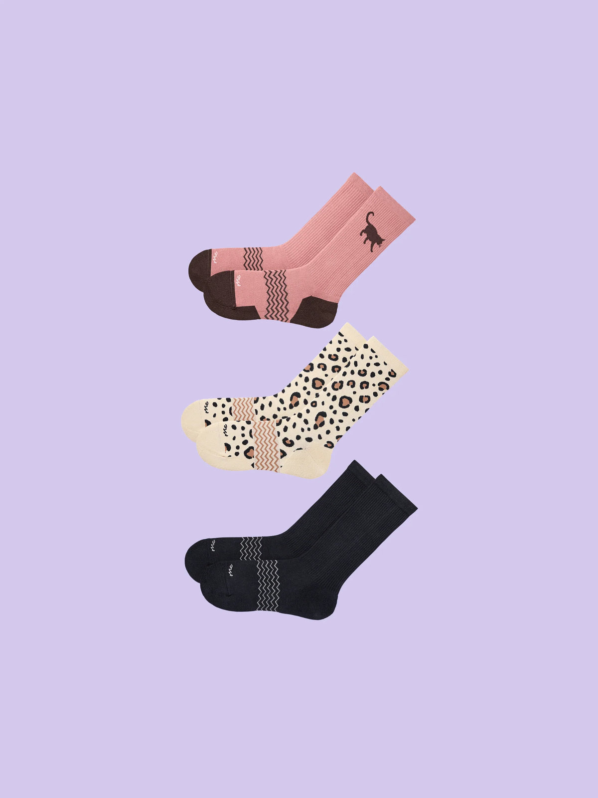 Essential Crew Sock 3-Pack | Purrfect Pack