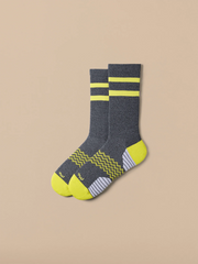 Active Crew Sock | Electric Yellow/Grey