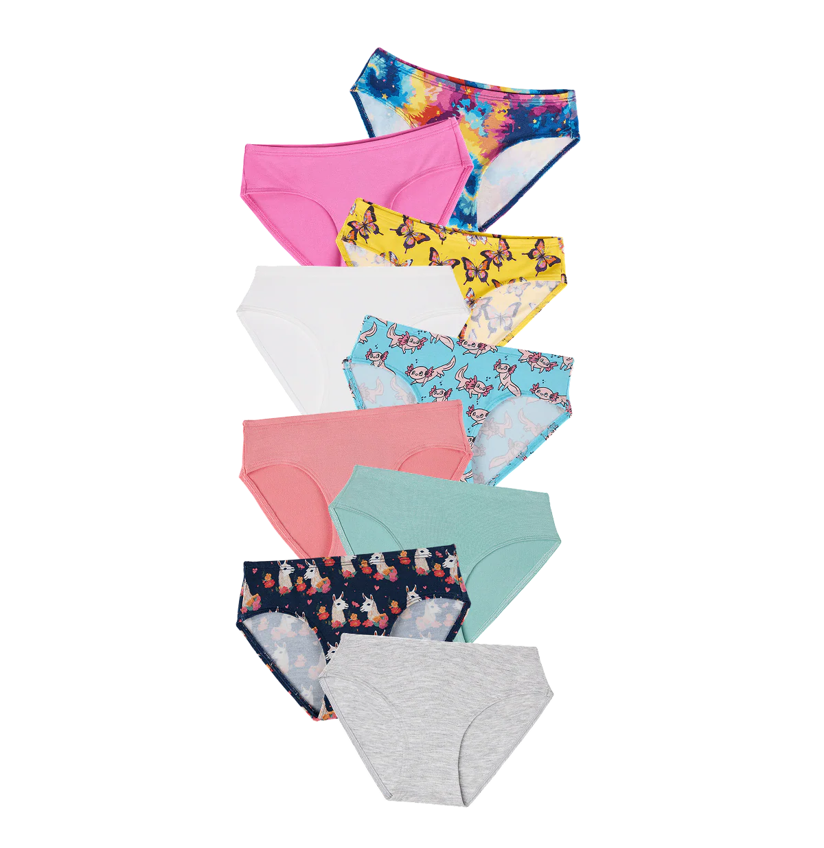 UltraModal™ FeelFree Girls Bikini Brief 9-Pack | Cosmic Llama Pack