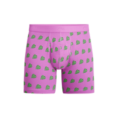 Stretch Cotton Boxer Brief w/ Fly | Monstera Leaf