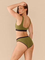 Curvy UltraModal™ Core Scoop Bralette | Heather Olive