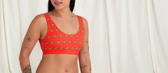 Stretch Cotton Scoop Bralette | Avocados