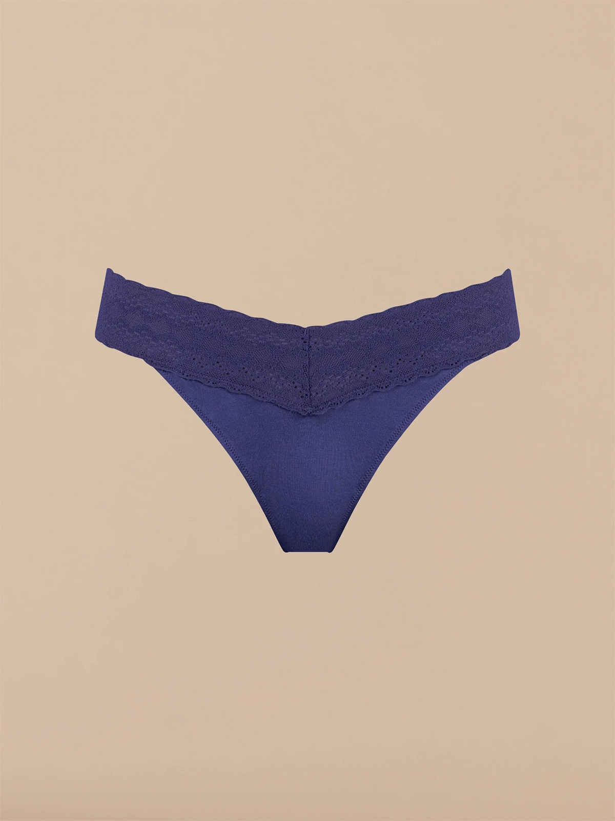 UltraModal™ Lace V-Front Thong | Navy