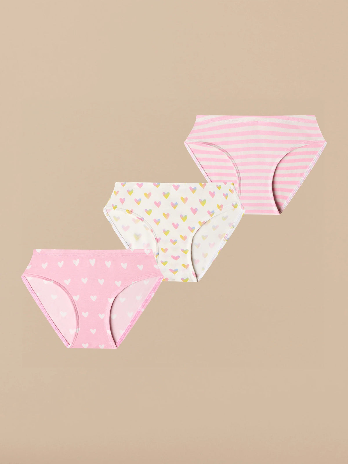 UltraModal™ Kids FeelFree Girls Bikini Brief 3-Pack | Heart You Pack
