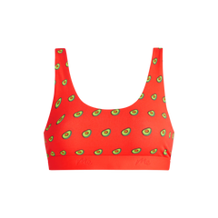 Stretch Cotton Scoop Bralette | Avocados
