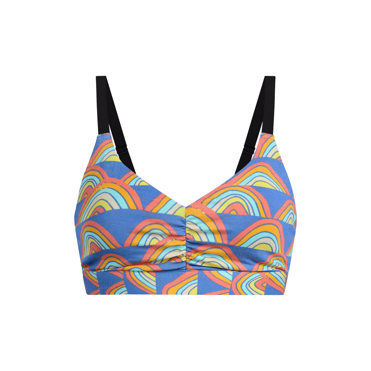 Curvy UltraModal™ FeelFree Ruched Bralette | Retro Rainbows