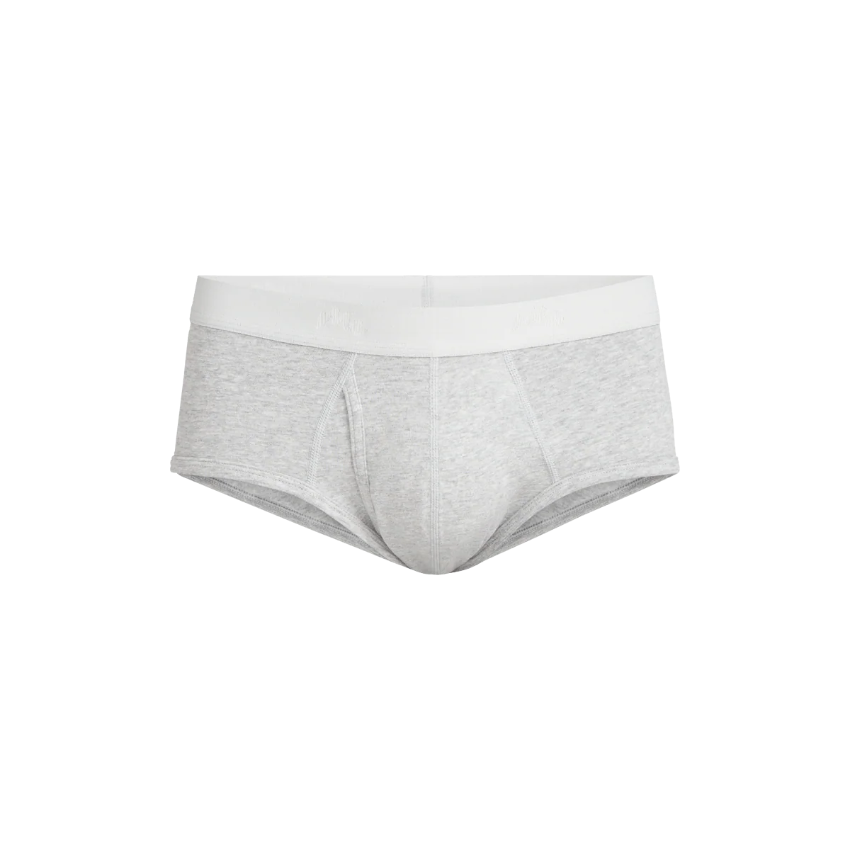 Stretch Cotton Brief w/ Fly | Heather Grey